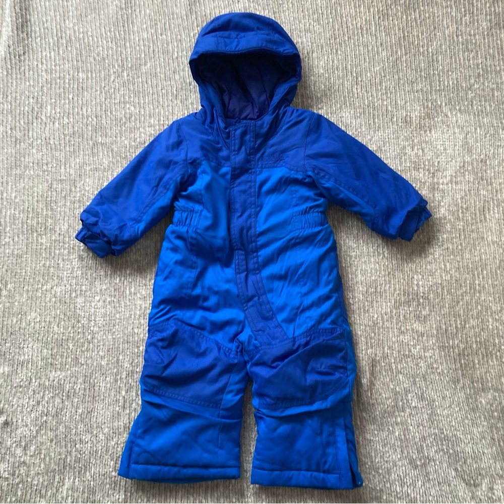 L.L. Bean Infant Toddler Insulated Snowsuit 6–12M Blue Winter One Piece